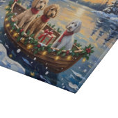 Planche À Découper Bateau de Noël de Caniche Fêtes (Coin)