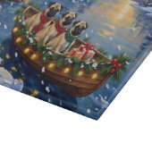 Planche À Découper Bateau de Noël Pug Fêtes (Coin)