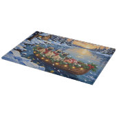 Planche À Découper Bateau de Noël Pug Fêtes (Coin)