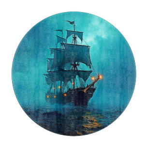 Planche À Découper Bateau fantôme sur le design Stormy Seas