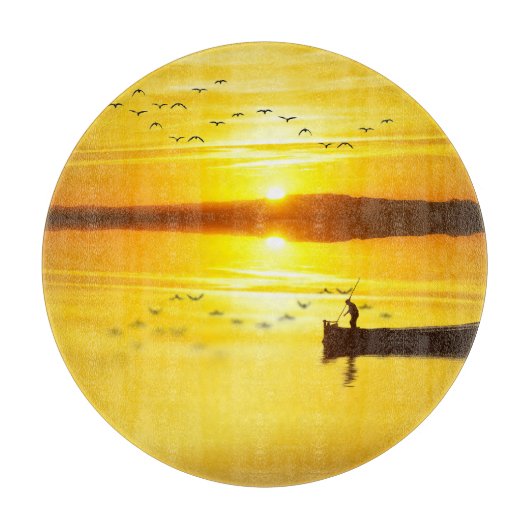 Planche À Découper Bateau traditionnel de pêcheurs Sunrise (Devant)