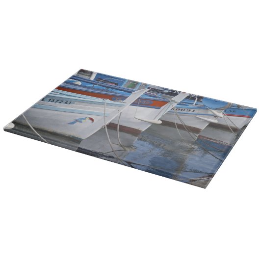 Planche À Découper Bateaux de pêche typiques de Provence peints en 2 (Coin)