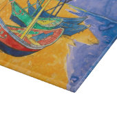 Planche À Découper Bateaux de Van Gogh Impressionnisme Plage (Coin)