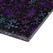 Planche À Découper Batik Floral Turquoise Rétro (Coin)