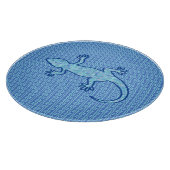 Planche À Découper Batik Tribal Gecko - bleu denim doux (Coin)