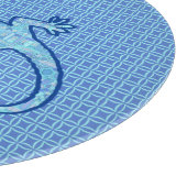 Planche À Découper Batik Tribal Gecko - bleu denim doux (Coin)