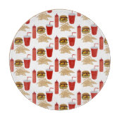 Planche À Découper BBQ Motif Burger Fast Food (Devant)