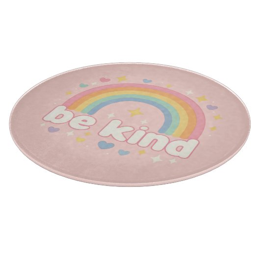 Planche À Découper Be Kind – Rainbow Pastel Positivity (Coin)