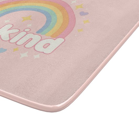 Planche À Découper Be Kind – Rainbow Pastel Positivity (Coin)