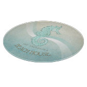 Planche À Découper Beach House Seahorse Aqua Blue ID623 (Coin)
