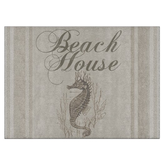 Planche À Découper Beach House Seahorse Seashore (Devant)