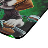 Planche À Découper Beagle Chien conduisant vélo St. Patrick's Day (Coin)