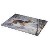 Planche À Découper Beagle Laisser Neige Noël (Coin)