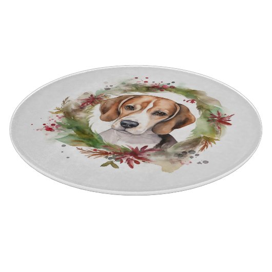 Planche À Découper Beagle Noël Wreath Festive Pup (Coin)