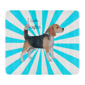 Planche À Découper Beagle sur le soleil de turquoise