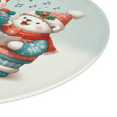 Planche À Découper Bears Polar mignon chante Avoir un Noël de très Bé (Coin)