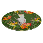 Planche À Découper Beau aquarelle cacatau perroquet dessin à la main (Coin)