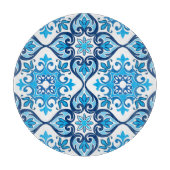 Planche À Découper 💙 🤍 Beau bleu - blanc Azulejos X, Coupe (Devant)