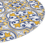 Planche À Découper 💙 💛 Beau bleu et jaune Azulejos 9 Coupe (Coin)