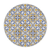 Planche À Découper 💙 💛 Beau bleu et jaune Azulejos 9 Coupe (Devant)