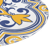 Planche À Découper 💙 💛 Beau bleu et jaune Azulejos 9 Coupe (Coin)