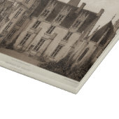 Planche À Découper Beau Château français à Sepia Tones (Coin)
