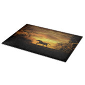 Planche À Découper Beau Cheval au Sunset Cutting Board (Coin)