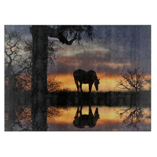 Planche À Découper Beau Cheval et Eau (Devant)