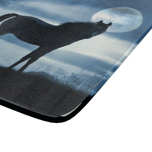 Planche À Découper Beau cheval et lune (Coin)