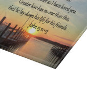 PLANCHE À DÉCOUPER BEAU JOHN 15:12 DESIGN PHOTO SUNSET (Coin)