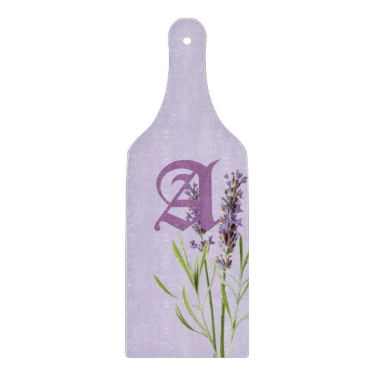 Planche À Découper Beau Monogramme Lavande (Devant)