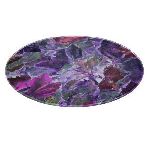 Planche À Découper Beau Motif feuille violet Abstrait Foliage