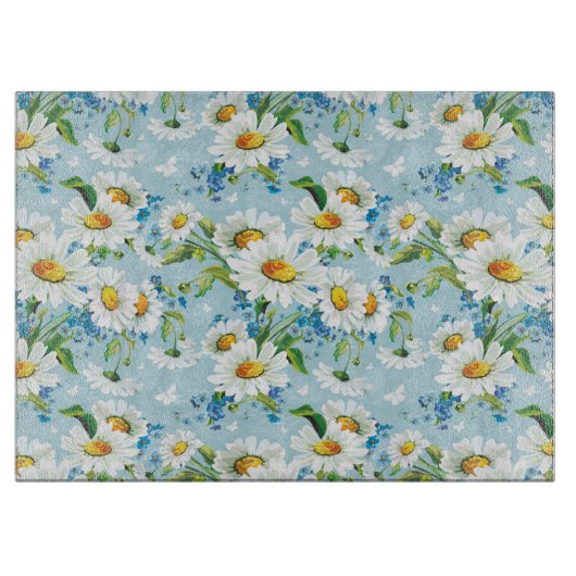 Planche À Découper Beau motif floral lumineux élégant 2 (Devant)