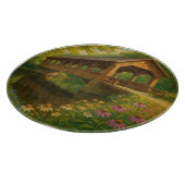 Planche À Découper Beau pont couvert d'été art (Coin)