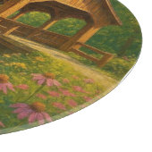 Planche À Découper Beau pont couvert d'été art (Coin)
