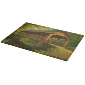 Planche À Découper Beau pont couvert d'été art (Coin)