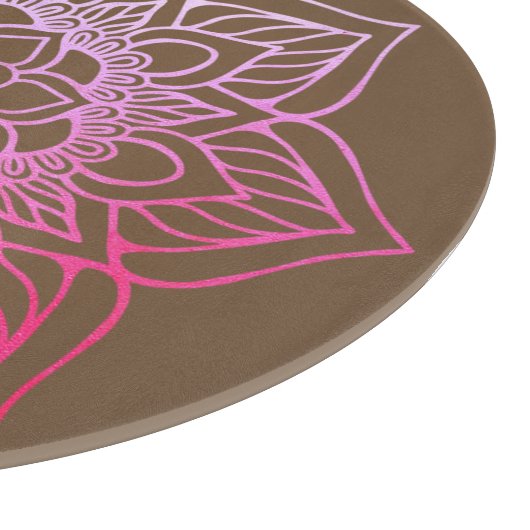 Planche À Découper Beau rose Brown Boho Mandala (Coin)