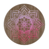 Planche À Découper Beau rose Brown Boho Mandala (Devant)
