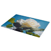 Planche À Découper Beauté de Rose blanche (Coin)