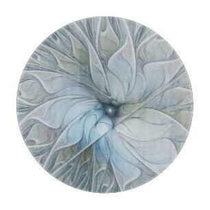 Planche À Découper Beauté Élégante Art Abstrait Moderne Fleur Fractal