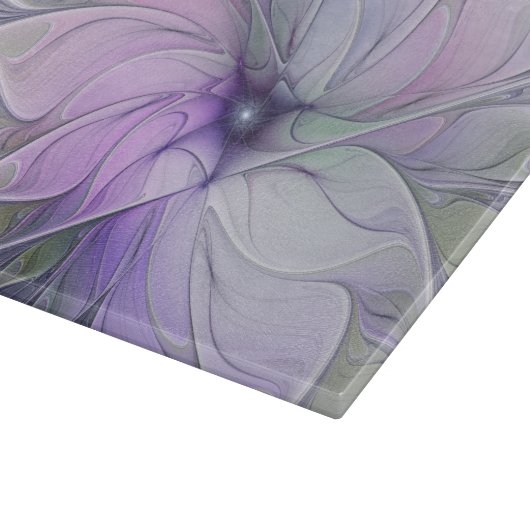 Planche À Découper Beauté étonnante Fleur d'art Abstrait fractal mode (Coin)
