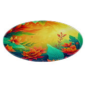 Planche À Découper Beauté florale Abstraite vive (Coin)