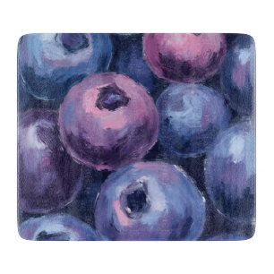 Planche À Découper Beaux Bleuets Peinture de Fruits