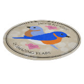 Planche À Découper Beaux Bluebirds : N'importe quelle année d'anniver (Coin)