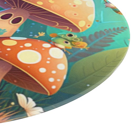 Planche À Découper Beaux champignons mignons (Coin)