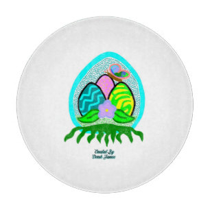 Planche À Découper Beaux Oeufs de Pâques Table ronde de coupe 30,4 cm