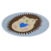 Planche À Découper Bébé Garçon Hérisson Cœur Bleu (Coin)