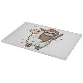 Planche À Découper Bébé paresseux et lama mignons  (Coin)