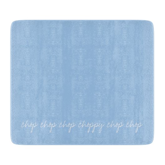Planche À Découper Bébé personnalisé bleu (Devant)