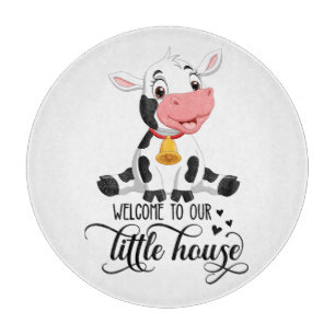 Planche À Découper Bébé Vache Bienvenue À Notre Maison